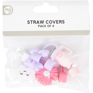 Pack of 4 Straw Covers - Multicolour by MY