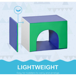 HOMCOM 7-piece Kids Soft Play Set, Climb and Crawl Foam - Multicoloured by HOMCOM