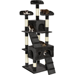 Cat Tree Scratching Post Mogli - Black by tectake
