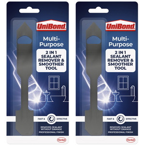 UniBond Easy to Use 2in1 Plastic Sealant Remover and Smoother Tool, Black, 2pk - Buy 2 by UniBond