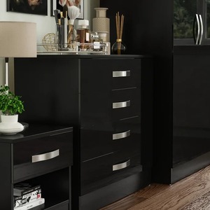 Hulio Trio Bedroom Set - Black / 47cm / MDF by Vida Designs
