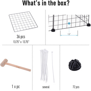 Metal Wire Pet Playpen - Black by PawHut