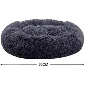 Fluffy Donut Pet Bed with Soft Plush by Livingandhome