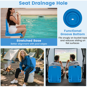 Outdoor Pool Chair Poolside Chair by Costway