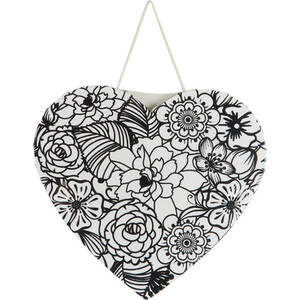 Colour Your Own Butterfly Heart Canvas