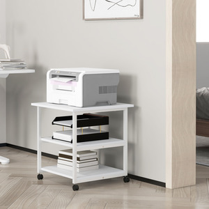 HOMCOM 3-Tier Printer Stand with Storage and Wheels by HOMCOM