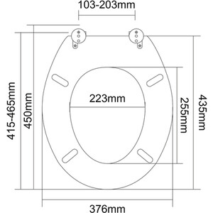 Marble Toilet Seat - Grey