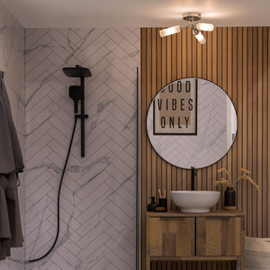 Canya 3 Way Bathroom Ceiling Light (Flush) - Silver by ValueLights