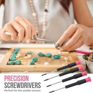 11Piece Pink Womens Small DIY Tool Kit Pliers, Cutters Screwdrivers - Pink by Hi-Spec