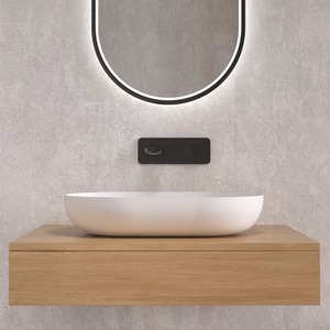 Isabena Countertop Matt Stone Basin - White by Fino Stone