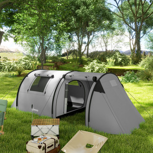 Outsunny 2 Room Camping Tent for 3-4 Man, 3000mm Waterproof by Outsunny