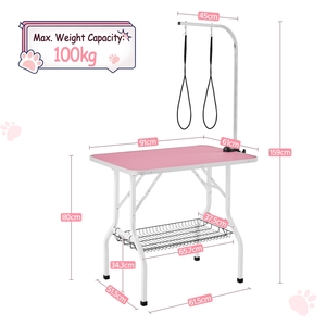 Dog Grooming Table with 2 Leashes by Yaheetech