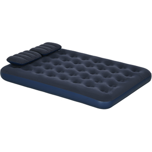 Outsunny Inflatable Queen Air Bed with Hand Pump - Blue by Outsunny