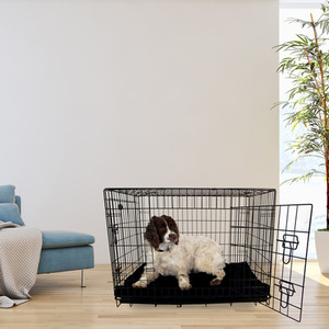 Waterproof Dog Cage Bed in Black - Black / XL by Actiaspet