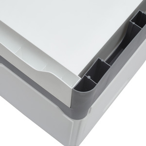 Cat Litter Box with Lid, Foldable with Scoop - Grey by Livingandhome