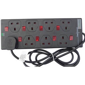 Surge Protected Extension Lead - Black by ShaniTech
