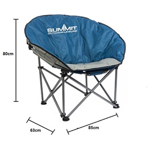 Blue Folding Bucket Camping Chair Portable Padded Folding Orca Chair - Blue by Summit