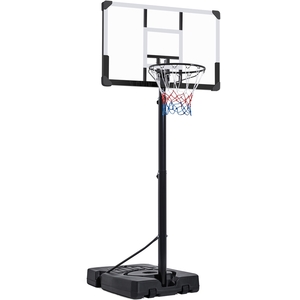 Height Adjustable Basketball Hoop Goal System - Black by Yaheetech