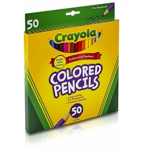 Colored Pencils Art Tools 50 Count Perfect for Art Projects - Multicolored by Crayola