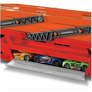 Mega Hauler Truck Transporter with 6 Expandable Levels - Red / 1 by Hot Wheels