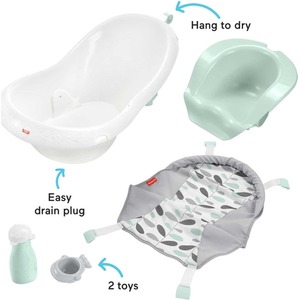 Baby to Toddler Bath 4 in 1 Slingn Seat Tub - Multicolour by Fisher Price