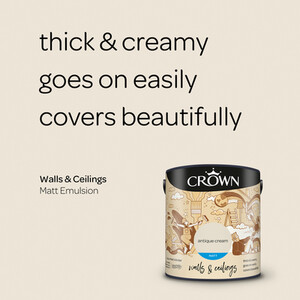 Crown Matt Breatheasy Emulsion Paint - Antique Cream by Crown Paints