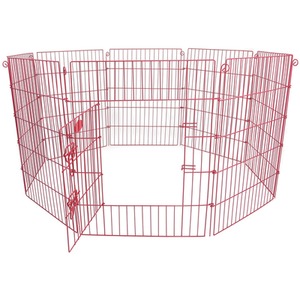 Metal Pet Playpen in Pink - Pink / 76cm by Actiaspet