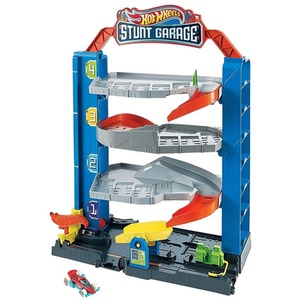 Garage City Stunt Play Set Elevator to Upper Levels - Multi by Hot Wheels