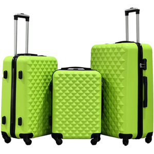 3pc ABS 4 Wheel Diamond Luggage Set by Groundlevel