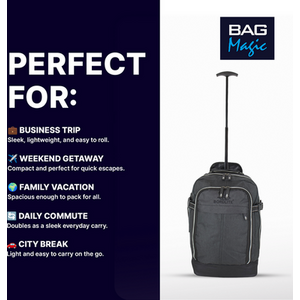 RyanAir Approved Cabin Holdall on Wheels - 20L, 40x25x20cm by Bordlite