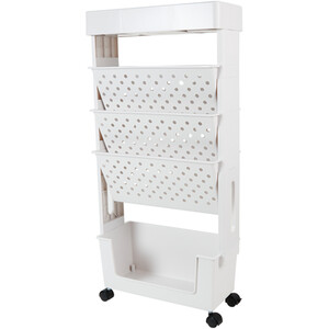 Storage Organiser With Wheels - White