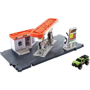 Action Drivers Vehicle Playset Realisitic - Multi / Fuel Station Playset with 1 Vehicle Finger Play Gas Pump by Matchbox