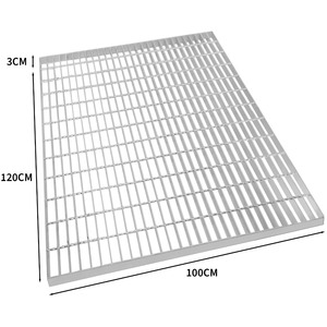 Galvanised Grating Mesh Panels - Silver / 120cm / 100cm by Monster Shop