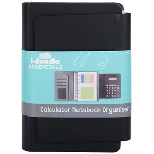 Calculator Notebook Organiser - Black by I-doodle