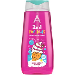 2-in-1 Raspberry Ripple Hair and Bodywash for Kids - Pink by Astonish