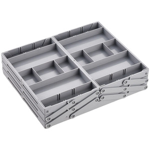 Expandable Multi-tier Drawer Organizer Storage Tray - Grey / 30cm / 6.8cm by Livingandhome