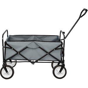 Foldable Garden Trolley with 80Kg Load Capacity - Grey by tectake