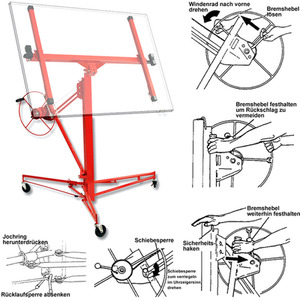 16Ft Drywall Lifter with Rolling Casters Panel Hoist by Livingandhome