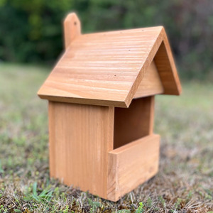 Large Wooden Robin Birdhouse Garden Nest Boxes (Set of 2) - Brown by Selections