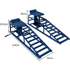 Hydraulic Car Ramps - 3 Tonne - Blue by T-Mech