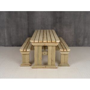 Wooden Picnic Table and Bench Set by Arbor Garden Solutions