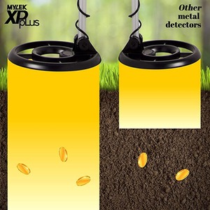 Metal Detector Waterproof with Bag - Yellow by Mylek