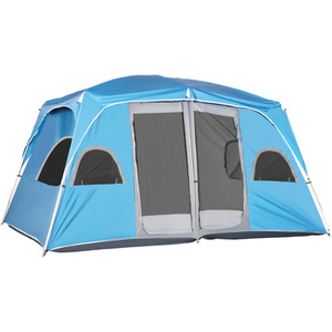 Outsunny Camping Tent Family Tent 4-8 Person 2 Room by Outsunny
