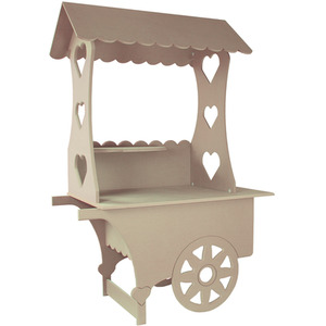 KuKoo Mini Candy Cart Wedding Sweet Stall - Brown by Kukoo