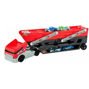 Mega Hauler Truck Transporter with 6 Expandable Levels - Red / 5 by Hot Wheels
