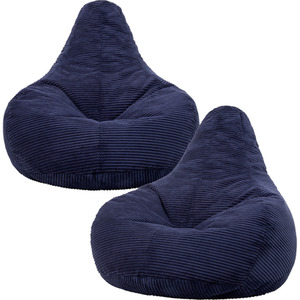 icon Dalton Gaming Bean Bag Chair, Set of 2 - Navy by icon