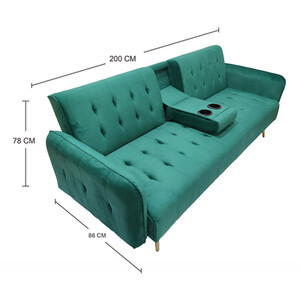 Emerald Green Sofa Bed - Green