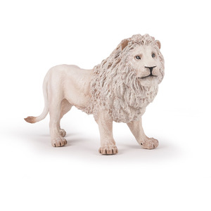 PAPO Large Figurines Large White Lion Toy Figure - White by PAPO