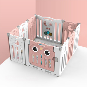 Foldable Baby Playpen Toddler Activity Center - Pink / 106cm by Livingandhome