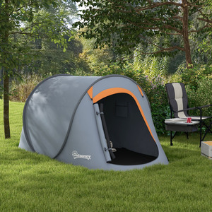 Outsunny 2 Man Pop up Camping Tent, Waterproof with Carry Bag by Outsunny